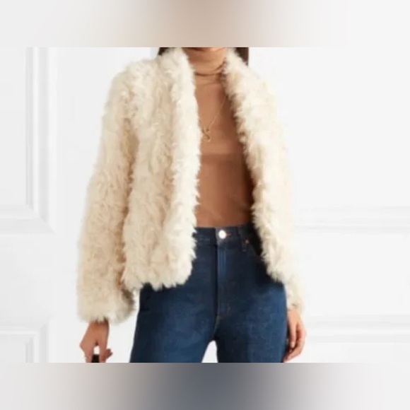 Vince Faux Shearling Fur Coat Jacket - Picture 2 of 12